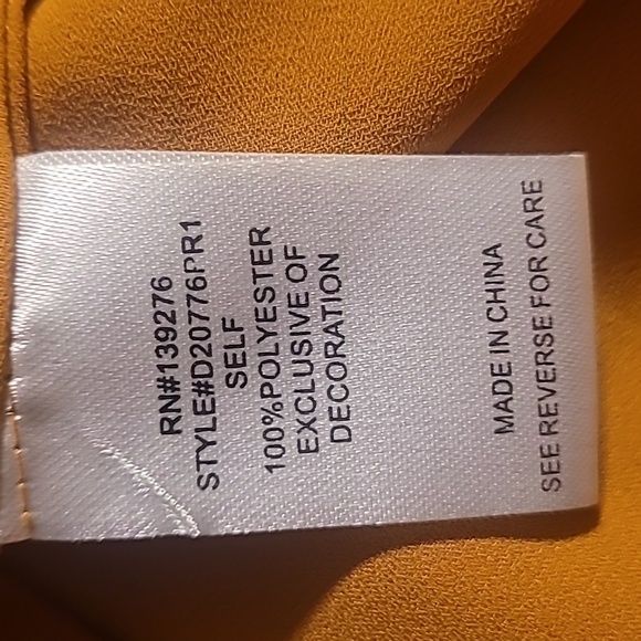 Daniel Rainn, S, long sleeve, textured , mustard color blouse - Picture 3 of 3